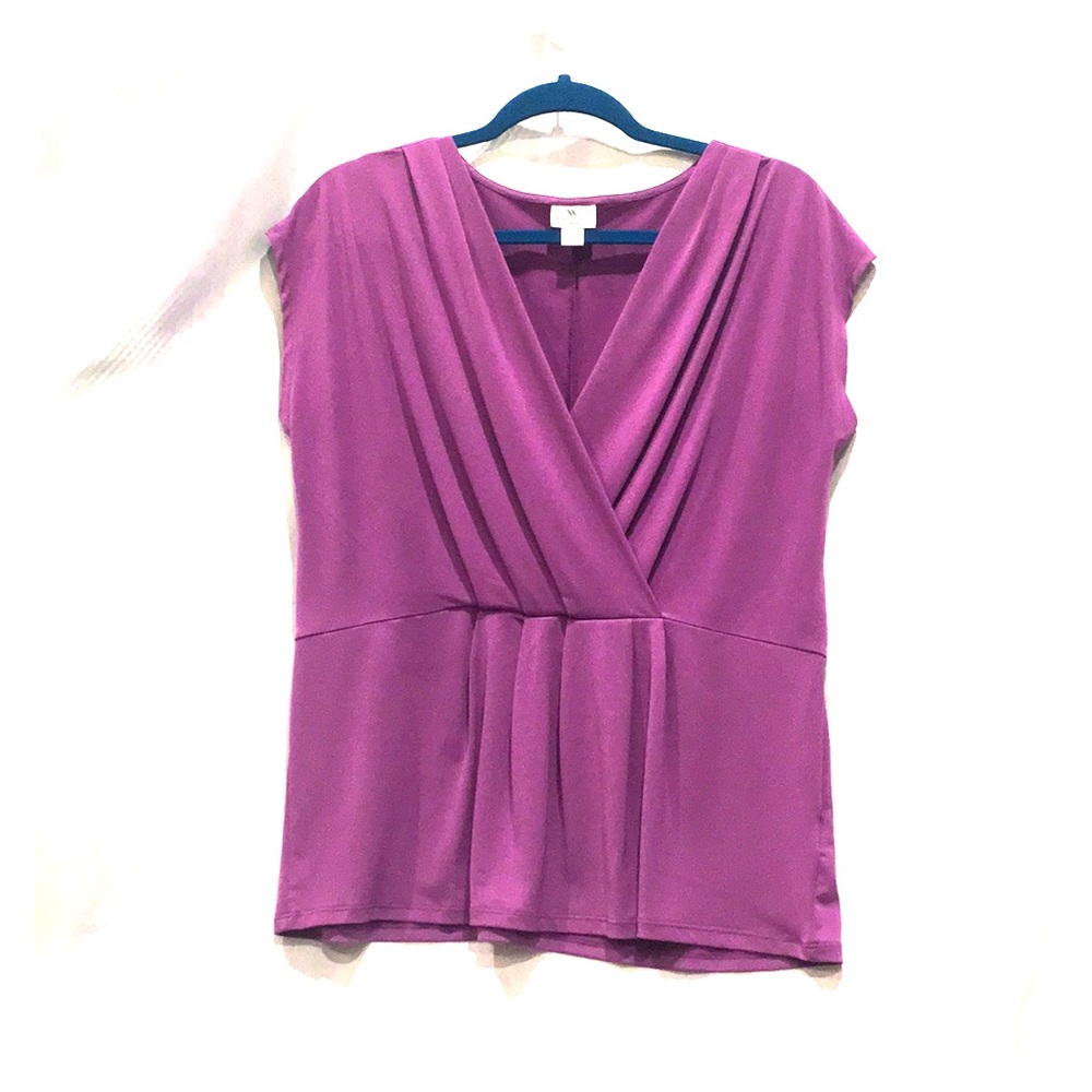 XL Worthington purple sleeveless v neck blouse